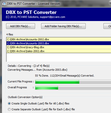 DBX Import to PST Screenshot 1