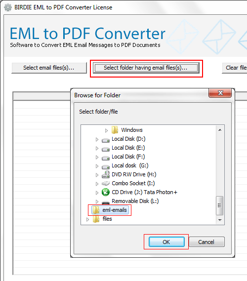 Convert Email EML to PDF Screenshot 1
