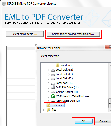 Convert EML emails to PDF Screenshot 1