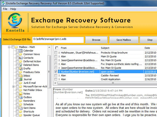2010 Exchange Email Converter Screenshot 1