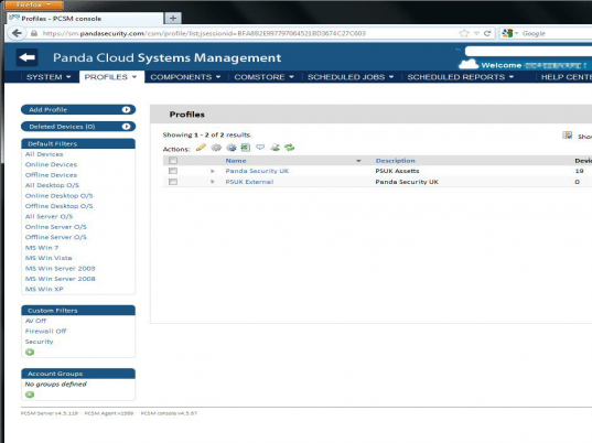 Panda Cloud Systems Management Screenshot 1