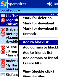 Pocket SpamFilter Screenshot 1