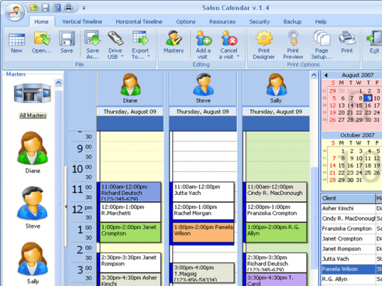 Salon Calendar for Workgroup Screenshot 1