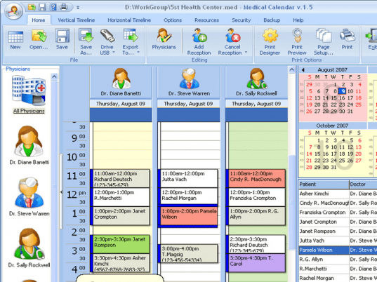 Medical Calendar for Workgroup Screenshot 1