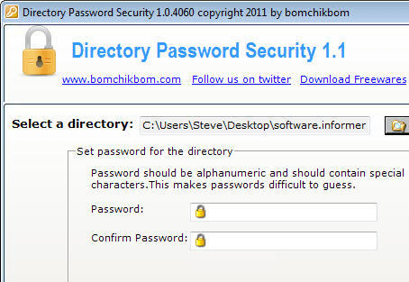 Directory Password Security Screenshot 1