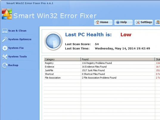Smart Win32 Error Fixer Pro Screenshot 1