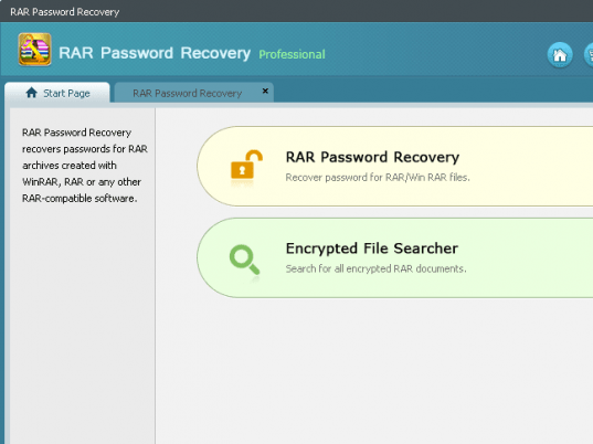 RAR Password Recovery Professional Screenshot 1