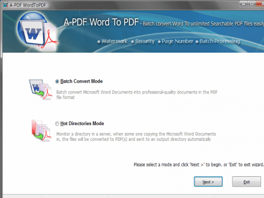 A-PDF Word to PDF Screenshot 1