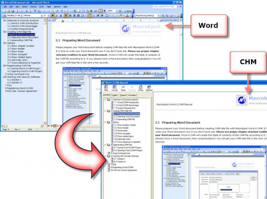 Macrobject Word-2-CHM Professional 2009 Screenshot 1