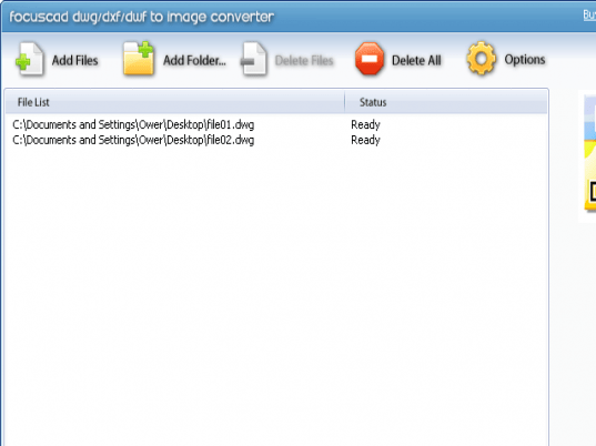 FocusCAD DWG DXF DWF to Image Converter Screenshot 1