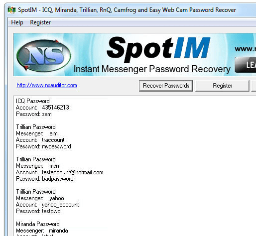SpotIM Messenger Password Recovery Screenshot 1