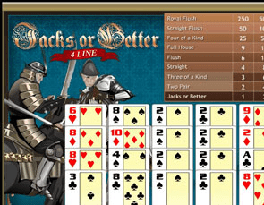 Jacks Or Better Video Poker Portable Screenshot 1