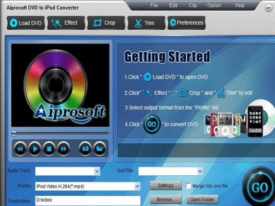 Aiprosoft DVD to iPod Converter Screenshot 1