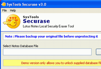 Security Removal for NSF Database File Screenshot 1