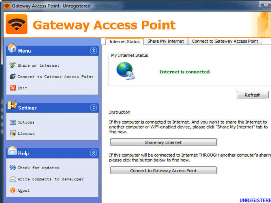 Gateway Access Point Screenshot 1