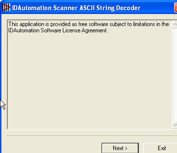 IDAutomation.com Scanner ASCII String Decoder Screenshot 1