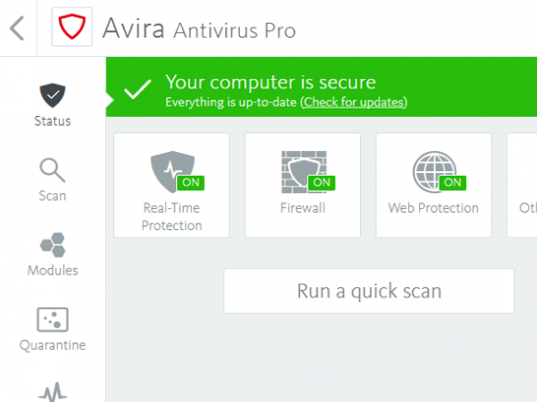 Avira Antivirus Pro Screenshot 1