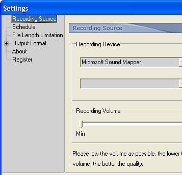 Power MP3 WMA Recorder Screenshot 1