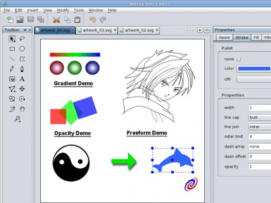 Sketsa SVG Graphics Editor Screenshot 1