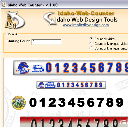 Idaho-Web-Counter Screenshot 1