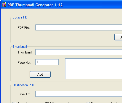 PDF Thumbnail Generator Screenshot 1