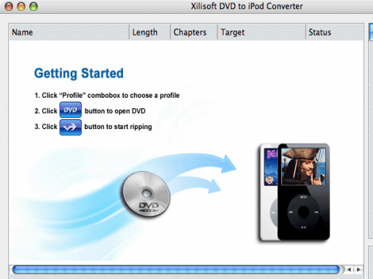 Xilisoft DVD to iPod Converter Screenshot 1