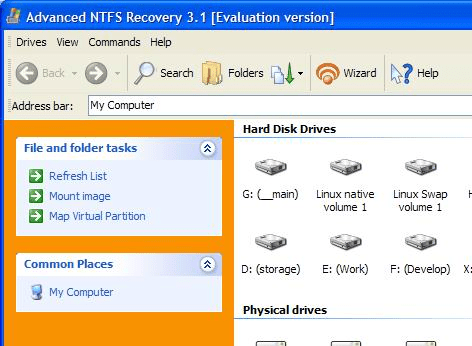 Advanced NTFS Recovery Screenshot 1