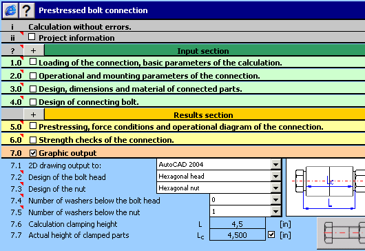 MITCalc - Bolted connection Screenshot 1