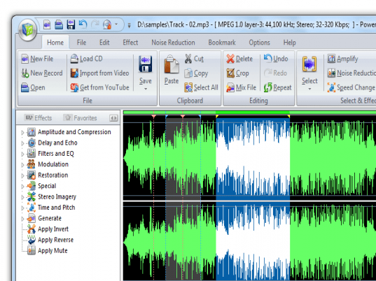 Power Sound Editor Free 2008 Screenshot 1