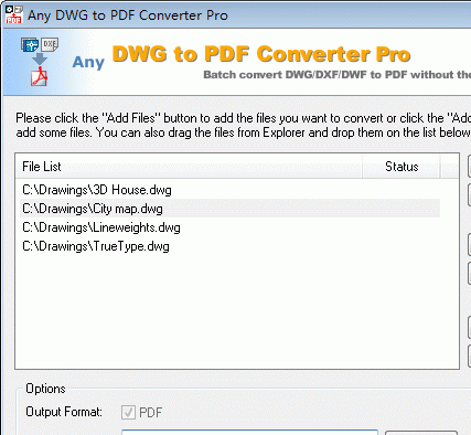 DWG to PDF Converter Pro- Screenshot 1