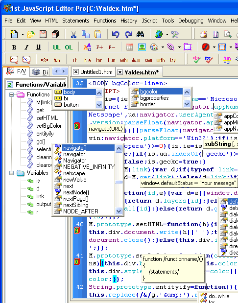 1st JavaScript Editor Screenshot 1