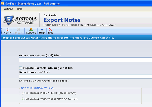 Export Lotus Notes Database Screenshot 1