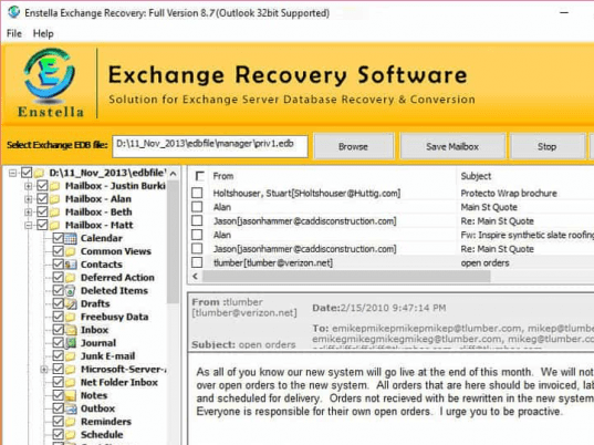 Exchange 2007 Server Recovery Screenshot 1