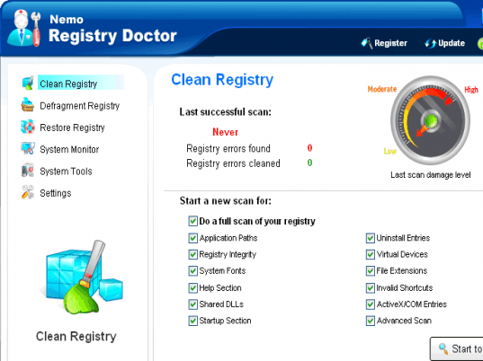 Nemo Registry Doctor Screenshot 1