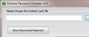 Password Recovery for Outlook 2010 Screenshot 1