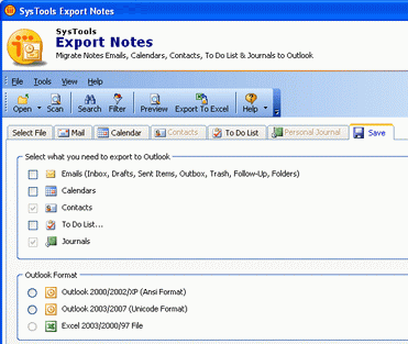 Export Mail Data from Lotus Notes Screenshot 1