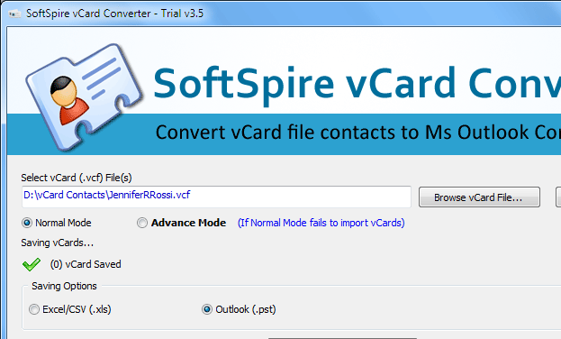 Batch Convert vCard to CSV Screenshot 1