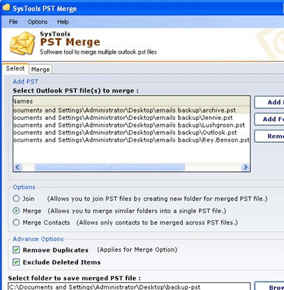 Merge Outlook Archive Files Together Screenshot 1