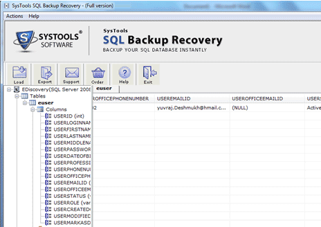 Recover .bak Files of SQL Server Screenshot 1