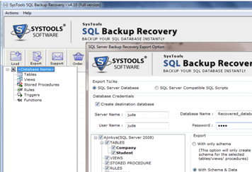 Recover Corrupt SQL Backup Database Screenshot 1