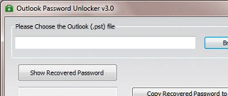 Outlook PST Password Recovery tool Screenshot 1