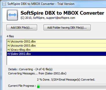 Outlook Express DBX to Mac Mail Screenshot 1