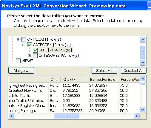Exult XML Conversion Wizard Screenshot 1