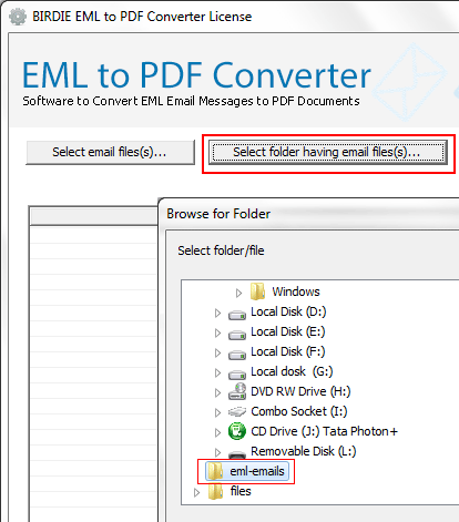 EML file to PDF Screenshot 1