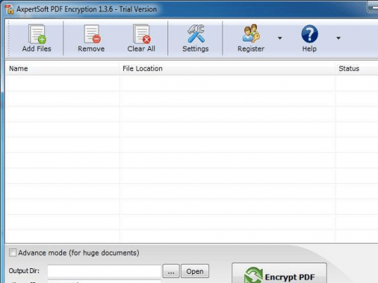 Adobe Acrobat PDF Encryption Software Screenshot 1