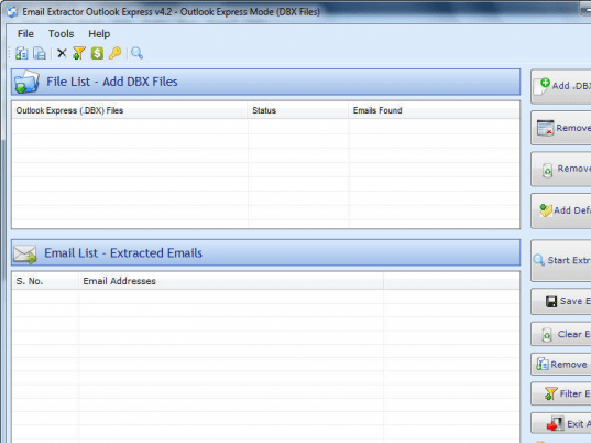 Email Extractor Outlook Express Screenshot 1