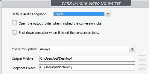 WinX iPhone Video Converter Screenshot 1