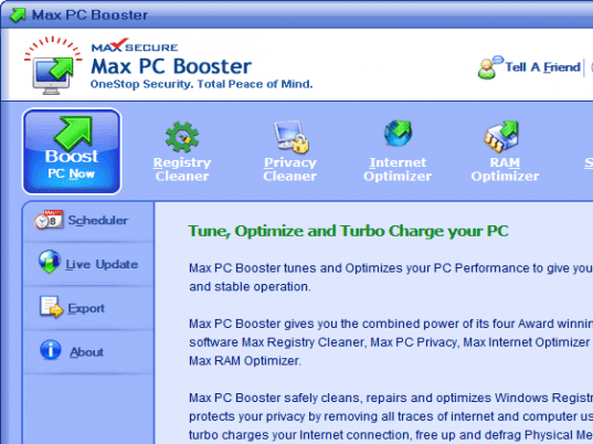 Max PC Booster Screenshot 1