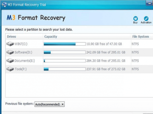 M3 Format Recovery Professional Screenshot 1