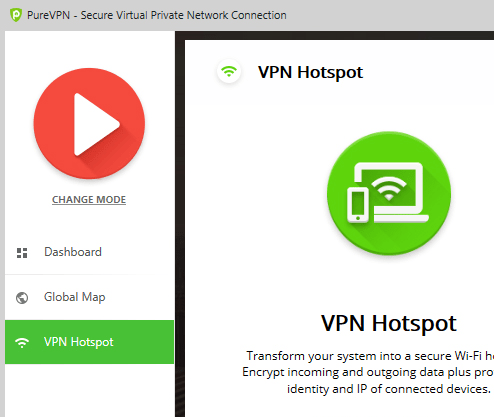 PureVPN Windows VPN Software Screenshot 1